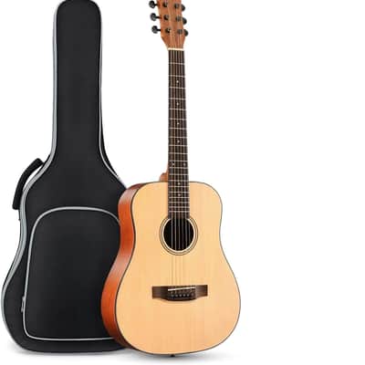3/4 Acoustic Guitar Kit 36 Inch Dreadnought Acustica Guitarra Bundle for Beginner Adult Youth Travel With Steel String Spruce Wood Gig Bag Tuner Pickguard Right Hand image 1