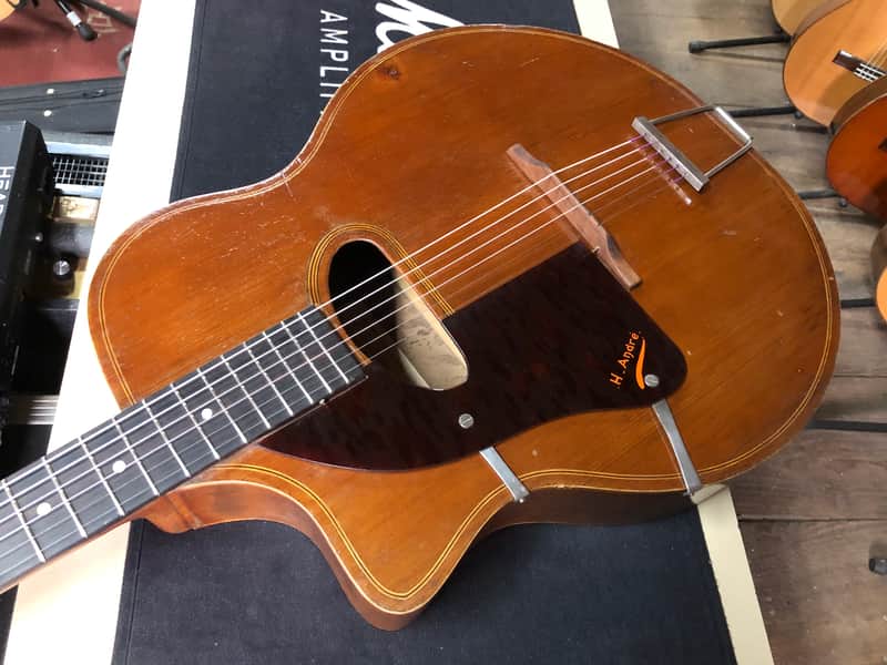 One of a kind French Jazz manouche left handed Siro Burgassi Grand model from 1945 Paris image 1