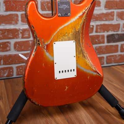 Fender Custom Shop SR25 61 Stratocaster Super Heavy Relic Candy Tangerine over 3-Color Sunburst w Boos Leather Custom Pickguard 2025 w/OHSC image 10