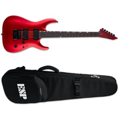 ESP LTD MH-1000 Evertune Electric Guitar Candy Apple Red Satin + Gig Bag BRAND NEW image 1