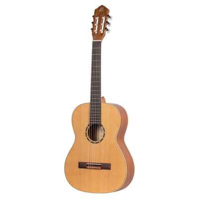 Ortega R122-7/8 Family Series Cedar Top Mahogany Neck 7/8-Size Nylon 6-String Classical Acoustic Guitar w/Gig Bag image 6
