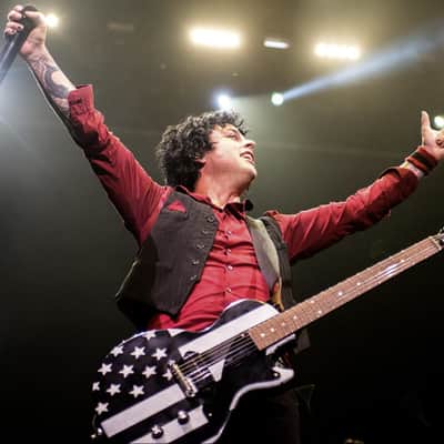 Gibson Les Paul Jr Green Day THE Black American Flag Owned by Billie Joe Armstrong image 6