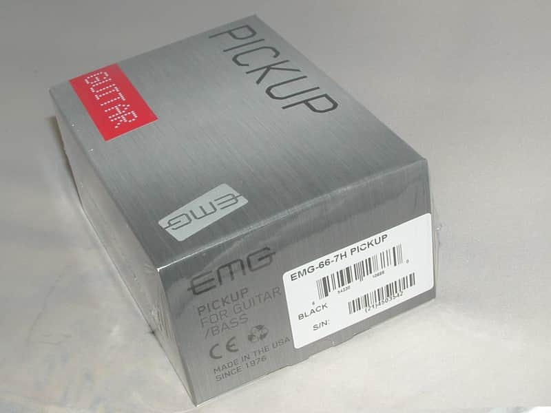 EMG 66-7h Passive Mount 7 String Active Pickup (Black)  New with Warranty image 1