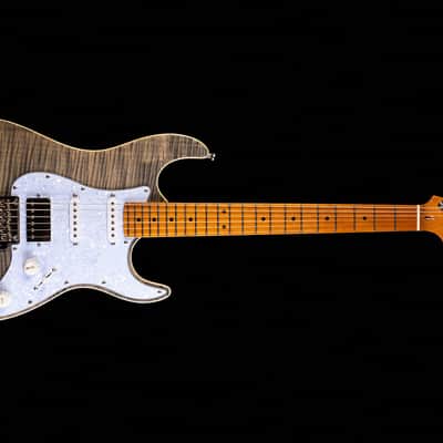 Jet JS-450 TBK 450 Series Basswood Flamed Maple Top Body Canadian Roasted Maple Neck 6-String Electric Guitar image 3