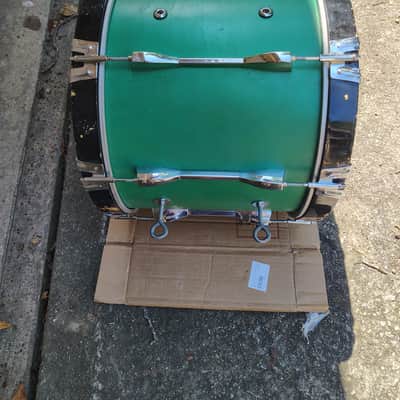 14"(Depth)x 18"(Diameter) Marching Bass Drum - Green image 2