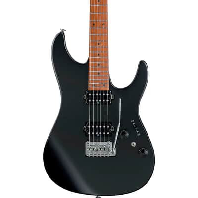 Ibanez AZ Prestige AZ2402-BKF 6-String Solid Body Electric Guitar with S-Tech Wood Roasted Maple Fretboard, Right-Handed, Black Flat image 1
