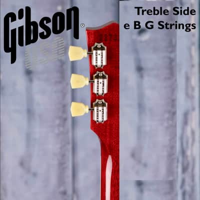 Gibson Deluxe Vintage NICKEL Tuner SINGLE TREBLE SIDE with GREEN Key button (GBe strings) image 3