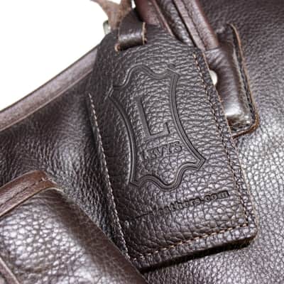 Levy's Premium Leather Bass Gigbag - Dark Brown **Amazing Quality** image 11
