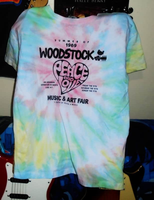 1969 summer of love woodstock memory xs tee - peace & love janis hendrix santana sly melanie who image 1