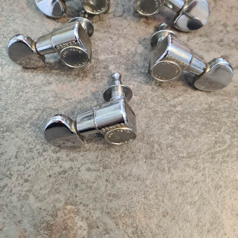 1960s Grover Pat Pending Machine Head Tuners Chrome