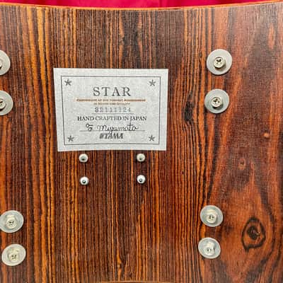 Tama Star Reserve 8x15 Maple/Bubinga Snare Drum Caramel Olive Ash Burst TMBS158S-OCOB image 10