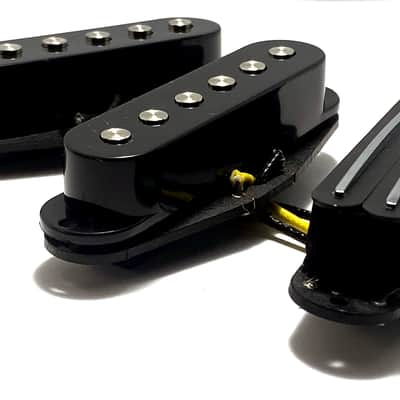 Duo Noiseless Bridge Middle & Neck Pickup Set, Duo Rail Strat Sized Humbucker + Mod Noiseless Strat Pickups image 2