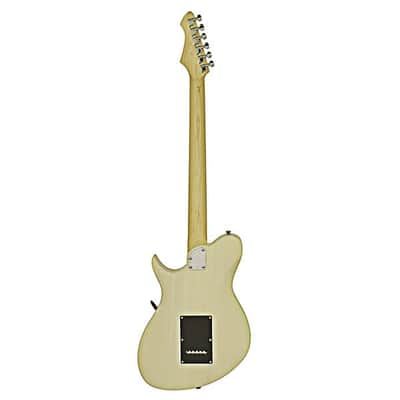 Aria Elect Baritone Gtr-See Through Vintage White image 2