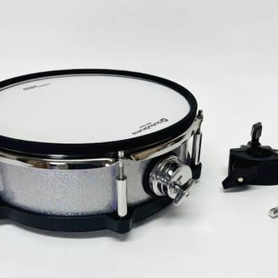 Dolby 12” Electronic White Silver TOM or SNARE w 6 Triggers for Roland Alesis Drum HX image 1