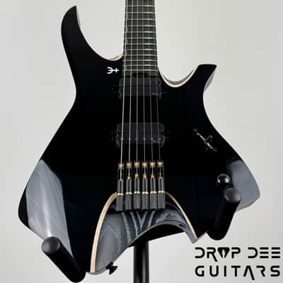 Infinia Neptune Headless Electric Guitar w/ Bag - Solid Lunar Black image 8