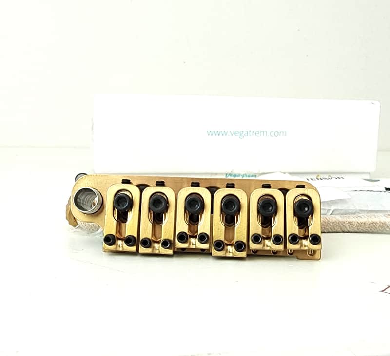 Vega-Trem VT1 Ultra-Trem Standard Stratocaster Guitar Tremolo Bridge For Strat Glossy (GOLD) image 1