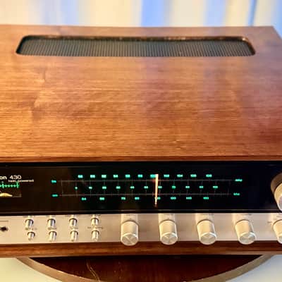 🎶✨ Harman Kardon 430 “Twin Powered” Vintage Stereo Receiver w/ NEW Walnut Wood Case — Serviced/Cleaned, LED Dial, Tested & Working image 3