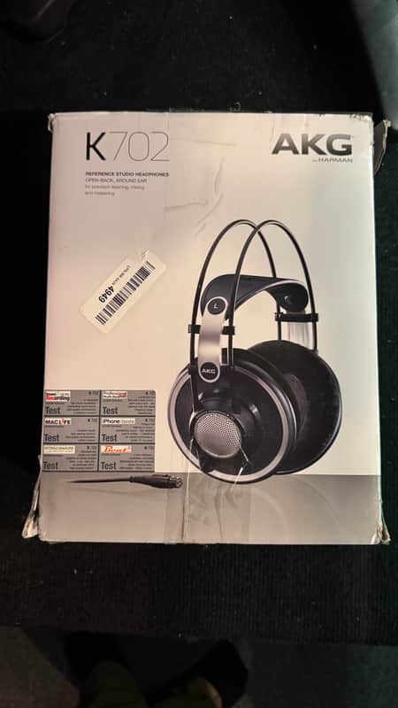 AKG K702 Open-Back Studio Headphones 2010s - Black image 1