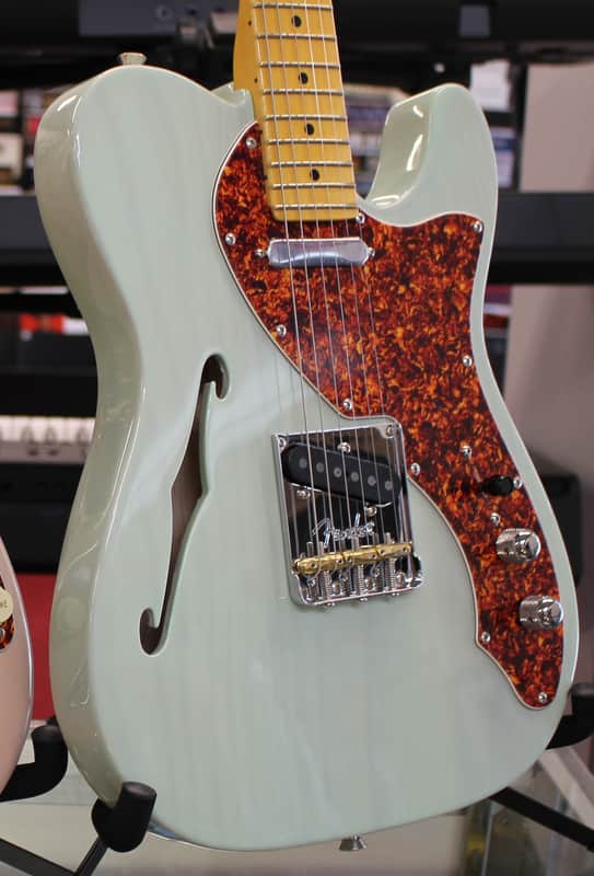 Fender Limited American Professional II Telecaster Thinline Electric Guitar Transparent Surf Green w/Case 6lbs 9oz image 1