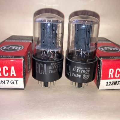 1950's RCA 12SN7GT Tubes, Matched Pair, NOS/NIB, Tested image 1