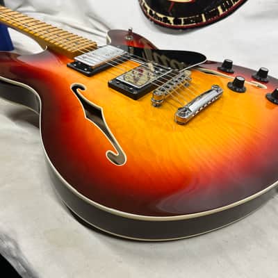 Fender Starcaster Semi-Hollow Body Electric Guitar - Aged Cherry Burst with Gig Bag image 19