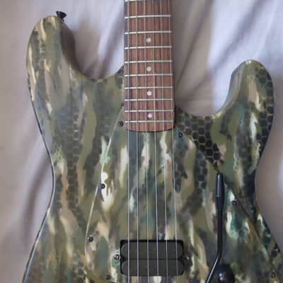 Stratocaster Style Electric Guitar, Custom Camouflage Paintjob 2010s Camouflage image 4