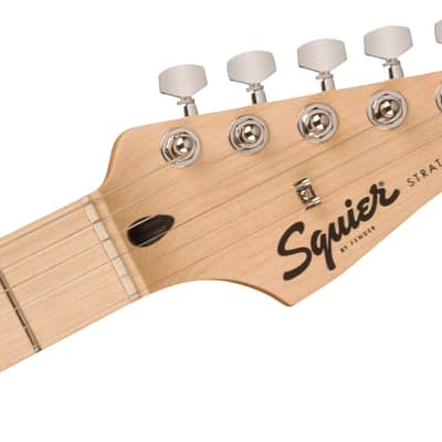 Fender Squier Sonic Stratocaster HSS Electric Guitar, Maple Neck, Tahitian Coral image 5