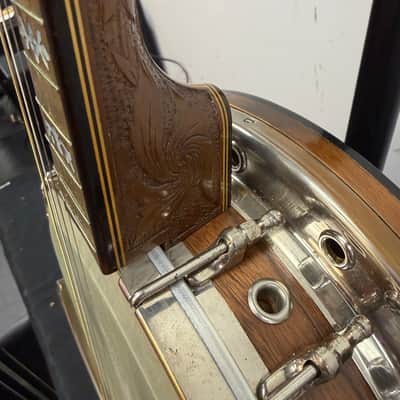 Vintage Gretsch Broadkaster Neck with Orchestrella Body 4-String Tenor Banjo with Resonator and Case image 14