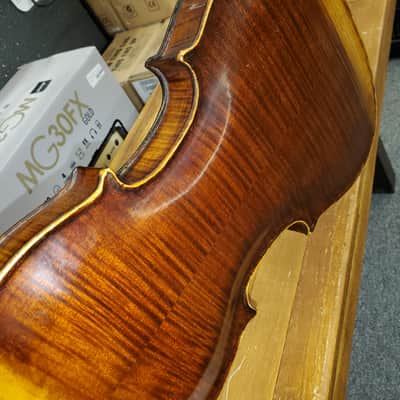 Stainer Antique Violin with coffin case restored with fiddle violin bridge set up 1 bad gear image 8