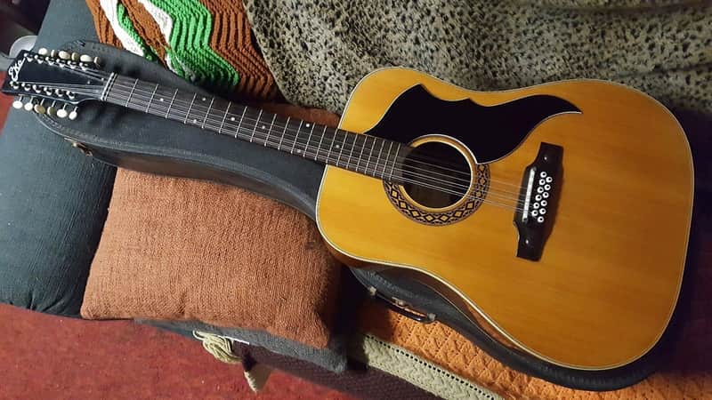Vintage Eko J56 12-string Acoustic Guitar 1960's, Superb Playing Shape w/Case! image 1
