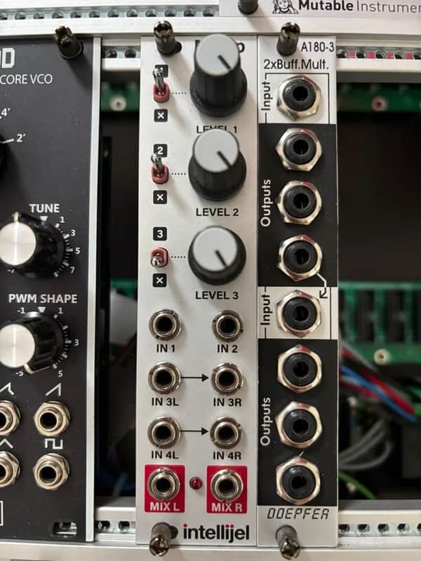Intellijel Mixup Chainable Utility Mixer Eurorack Synth Module 2018 - Present - White image 1
