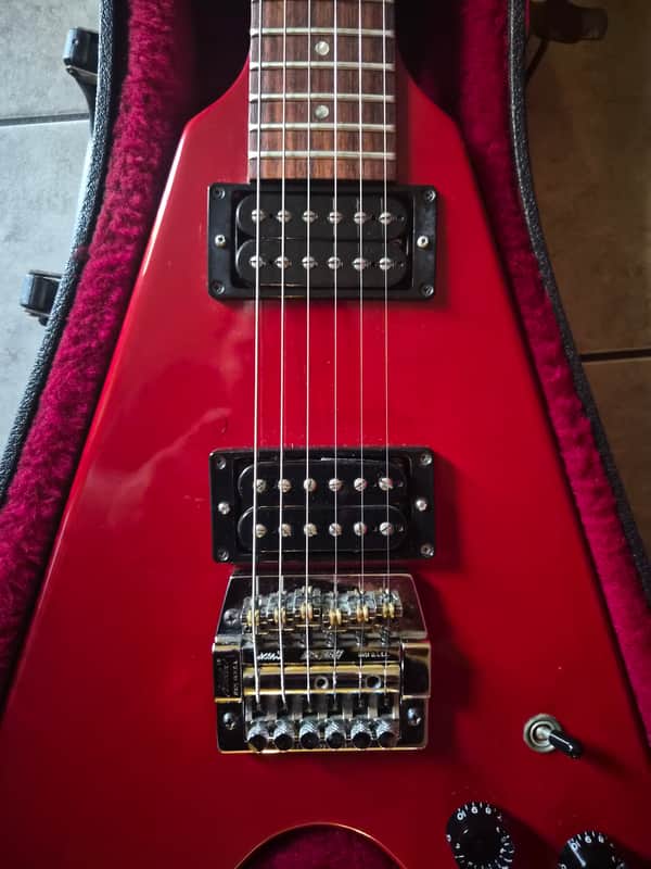 1985 Gibson Flying V I Ferrari Red with Kahler image 1