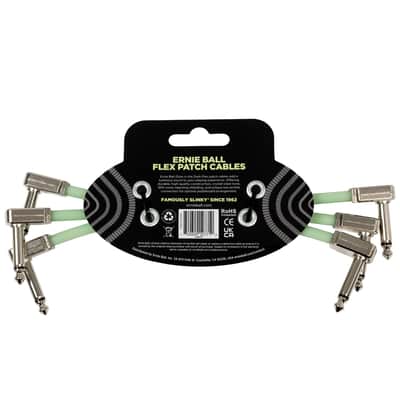 Ernie Ball 6475 Flex Patch Cable Glow In Dark 15.24 Cm 3 Pk image 2