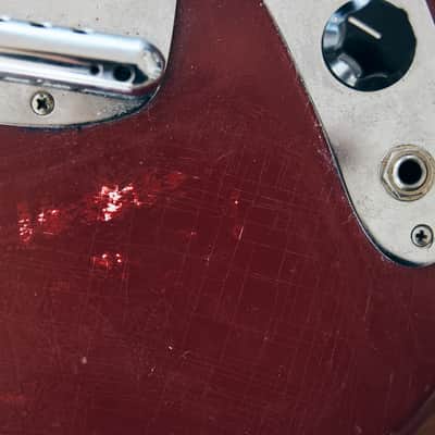 Fender Mustang Guitar with Rosewood Fretboard 1966 - Dakota Red image 18