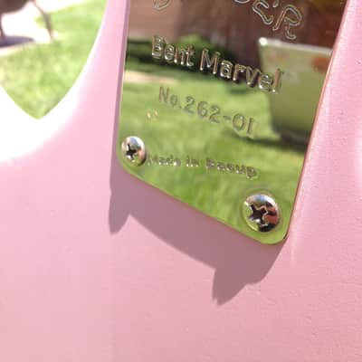 Bender / Brian Eastwood Distortacaster  Bubblegum Pink/Blue Electric Guitar image 4