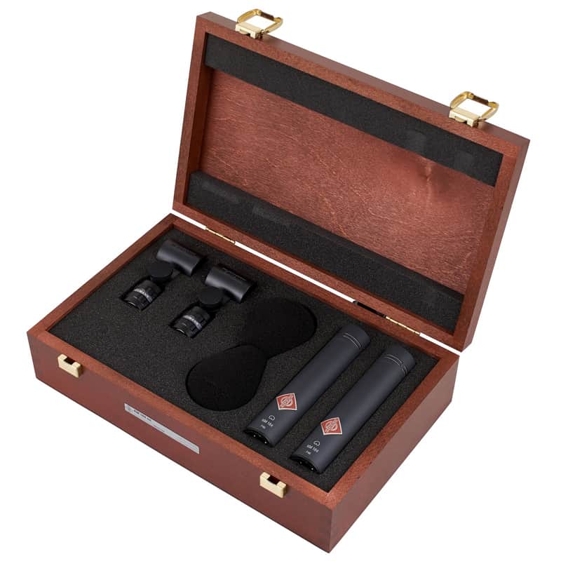 Neumann KM 184 mt Small Diaphragm Cardioid Condenser Microphone Matched Stereo Pair 1993 - Present - Matte Black image 1