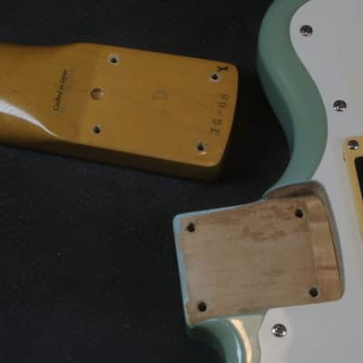 1999-2002 Fender Japan Offset Hybrid w/ JG66 Jaguar Neck / HH / Tune-O-Matic - Sonic Blue image 9
