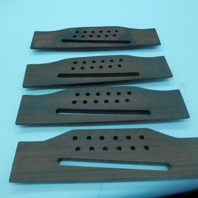 Generic Acoustic 12-string guitar bridge Lot of 4 Slotted bridges new old stock image 2