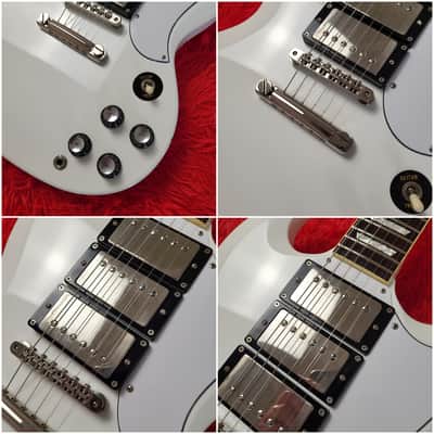 Super Rare 2015 Navigator N-SG Custom Order 3 Pickup SG Standard White - With Original Hard Shell Case - Made By ESP Technical House Custom Shop in Japan MIJ image 5
