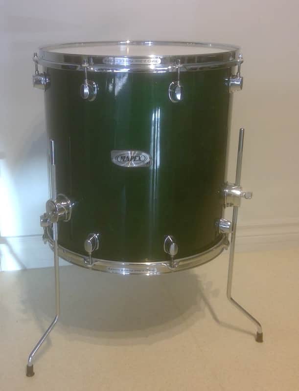 VTG MAPEX 16"x16" Emerald Green Floor Tom Drum - Maple Pro M - Gorgeous Clean image 1