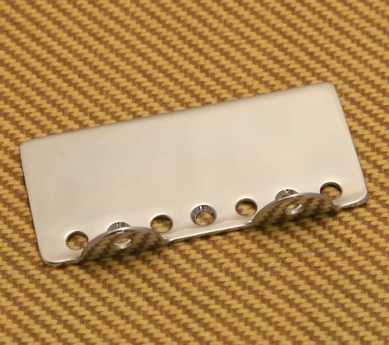 009-6198-049 Genuine Fender USA Chrome 51 P Precision Bass/Tele Bridge Plate image 1