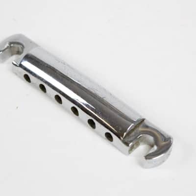 Vintage 1980s Gibson Stop Tailpiece SG/ES/Les Paul Custom/Standard ~CHROME~ image 3