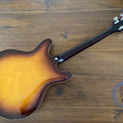 Yamaha SA60, Sunburst, 1974 Vintage, OHSC, “335” style, Semi Hollow Body image 4
