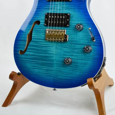 PRS SE Custom 24 Semi-Hollow Piezo Electric Guitar Lake Blue image 5