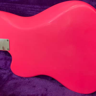 Guitar Dude Custom 1 of 1 HOT PINK 'Jazzmaster Hybrid, 7 lbs 12 oz’s!! Lollar '58 PU's, Premium Alder, Vintage Electronics, Aged Nitro & Fender American Vintage Hardware, Plastic & Pickguard - w/ OHSC & COA! image 8