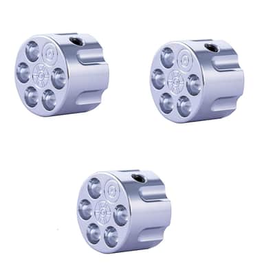 3Pcs Guitar Potentiometer Control Knobs for 6mm(0.24”) Dia. Shaft Pots - Knurled Volume and Audio Switch Knob Replacement for Electric Guitar or Precision Bass - Zinc alloy, chrome image 1