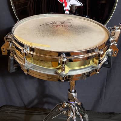 Steve Ferrone's Tom Petty and The Heartbreakers, Pearl - 3.5x14" Brass Free Floating Piccolo Snare Drum 1990's image 1