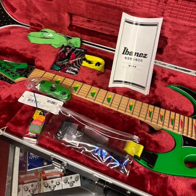 2017 Ibanez JEM777-LG Steve Vai 30th Anniversary Limited Edition with Pink Pickups Loch Ness Green image 21