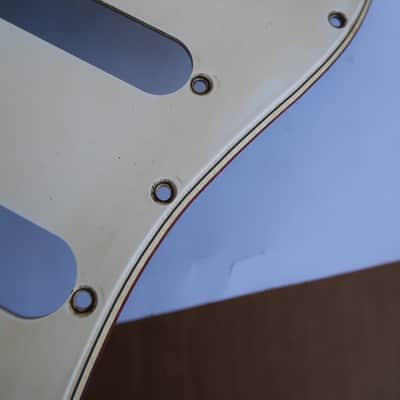 62 Fender Stratocaster Pickguard 11 hole Celluloid Vintage White / Cream USA vintage RI 60 61 image 18
