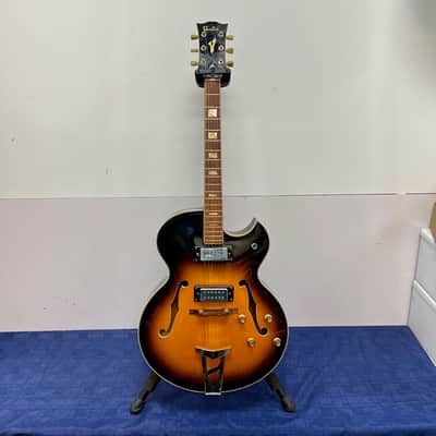 Vintage Ventura Hollow Body Electric Guitar Made in Japan with Case ES-175 Style image 2